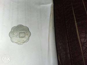 Round Silver Scallop Coin