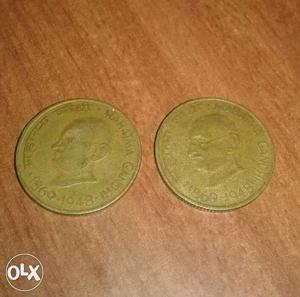 Two Ghandi Coins