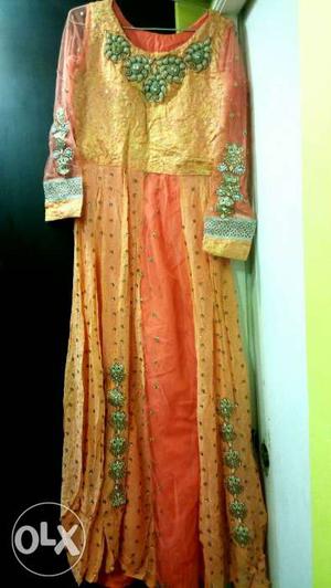 Yellow And Orange Sari Traditional Dress