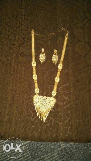 1 gram gold micsNecklace And Pair Earrings