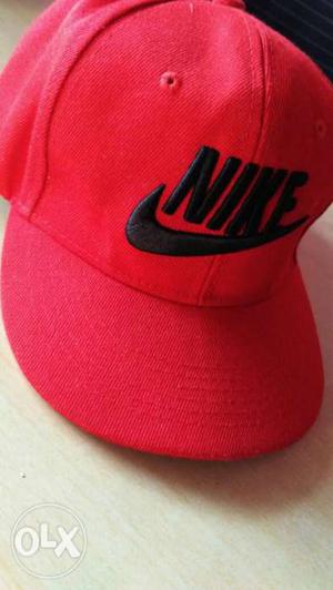 4 caps, NY, Red And Black Nike Embroidered Cap