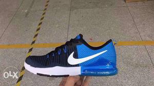 Black And Blue Nike Athletic Shoe