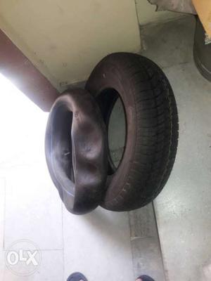 Black Automotive Tire And Tube
