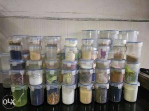 Clear Plastic Canister Lot