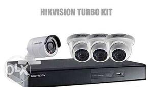 Hikvision 4 ch DVR 3indoor 1outdoor Camera 500gb HDD bill