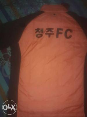 Orange And Black FC Printed Jacket