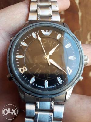 Original emporio Armani watch. Dual time. Date.