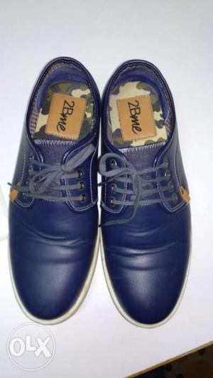 Pair Of Blue Leather Shoes Only 2 times used Size 10