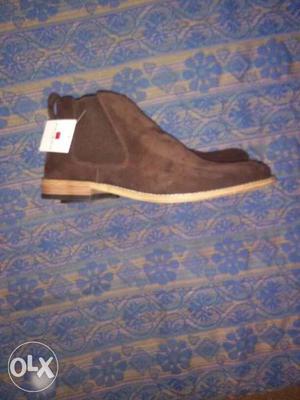 Pair Of Brown Suede Chelsea Boots