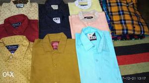 Plain and checks shirts only at 500/- each with