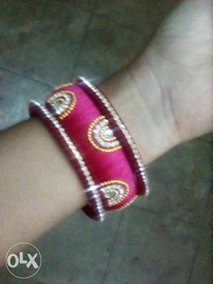 Silk Thread molded Bangles in All Colours as per