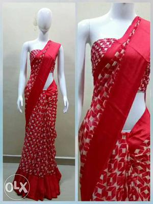 Women's Red Goghra Choli Dress