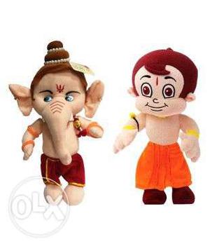 40 CM Bheem and Ganesha soft toy. We deal in new