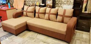 Brand new l shape sofa wd heavy dwnsity foam wd 5yr
