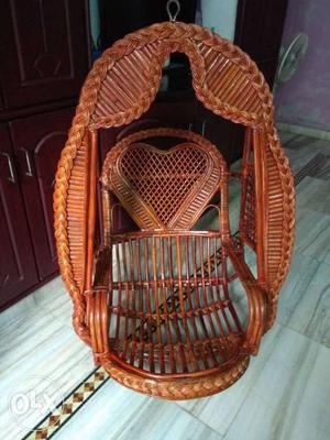 Brown Wicker Egg Chair