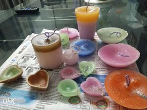 Candles with different colour and size...price