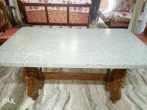 DINING table 5*3 wooden table sun mica top
