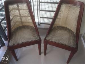 Designer teakwood chairs for immediate sale