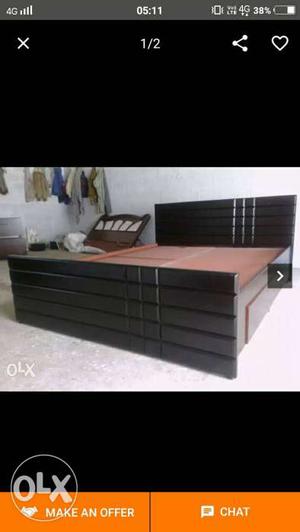 New 5*6.5 wooden box cot just  mattress queen size