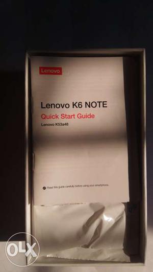 Lenovo k6 note in good condition, used only for
