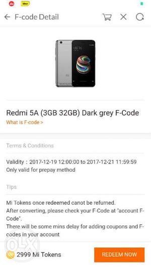 Redmi 5a 3gb32 gb all color availble seal pack