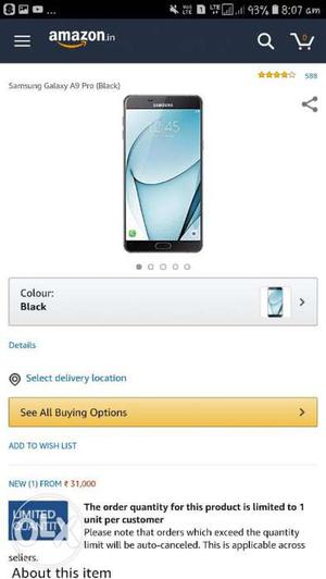 Samsung Galaxy a9pro...good condition..not a