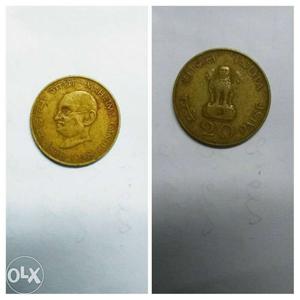 20 Indian Paise Coin