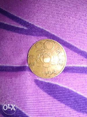20 Round Indian Paise Coin