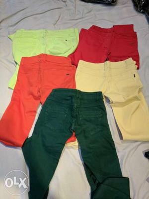 5 branded ladies color pants at just 999