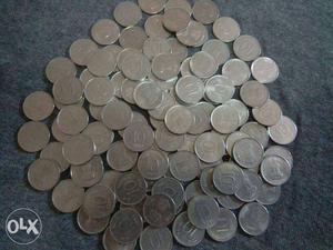 A collection of 100 pc 10 paise coins