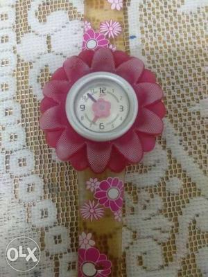 Beautiful pink flower watch, zoop brand orignal