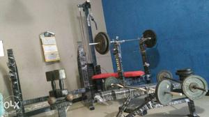 Black And Gray Gym Equipment Lot