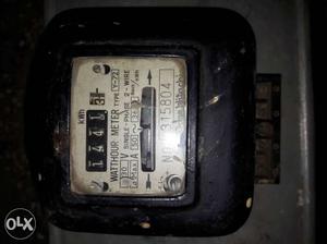 Black And White Electric Meter