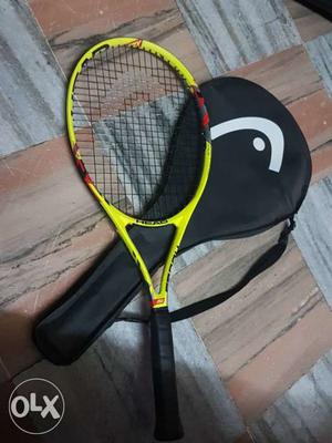 Black And Yellow Head Tennis Racket With Bag