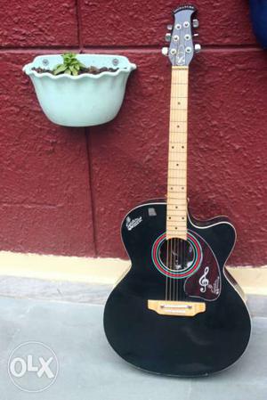Black Cut-away Signature Acoustic Guitar