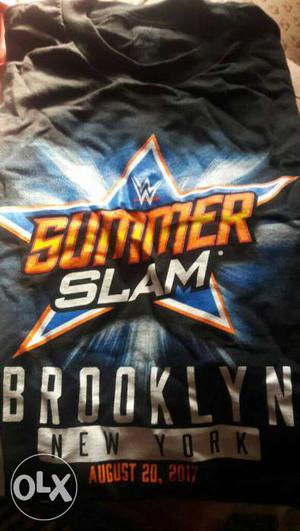 Black Summer Slam Printed Crew-neck Shirt