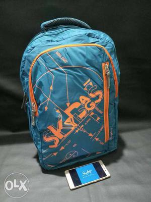 Blue And Orange Skybags Backpack