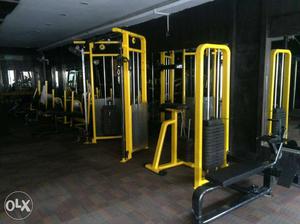 Complete gym with cardio along with flooring ac
