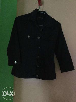 Denim Black jacket, size small for girls, for 12-