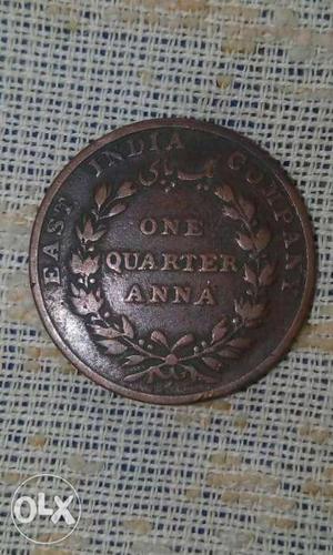 East India company 1 Quarter Anna Coin