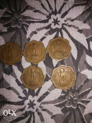 Five Scalloped Gold Coins