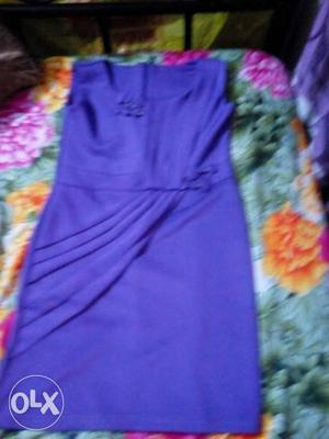 Girls Purple Sleeveless Dress
