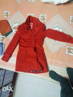 Girl's Red Peacoat size 32 for a 10 years old girl