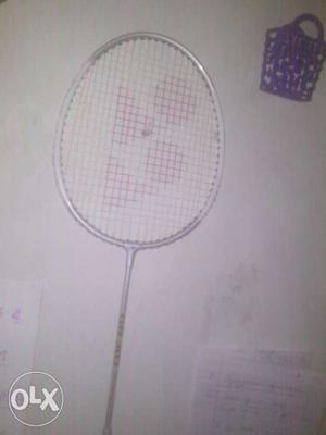 Grey Yonex Badminton Racket