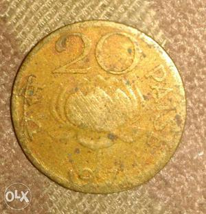 Lotus Luck 20 paise Coin