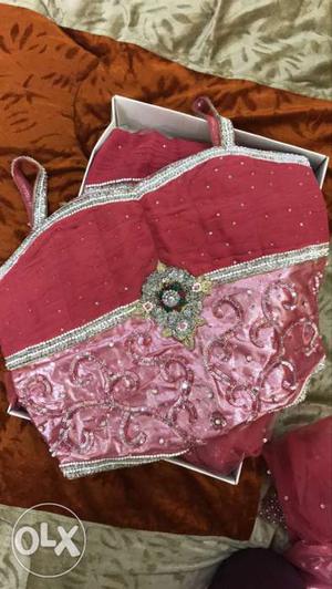 Pink Net and Shimmer lehenga for  year olds, Wore only