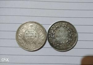 Pure silver coin and 178 years old coin