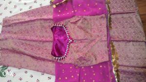 Traditional Brokade silk Ghaghra for 9 to 10 yr aged