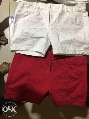 Two white n one red  size.200 each shorts.material is