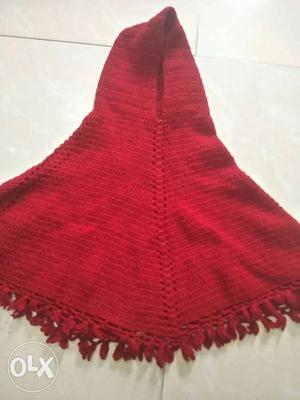 Winter..Red color poncho for 3,4 years kids
